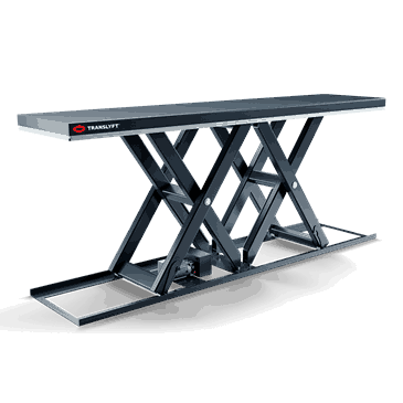 Løftebord dobbelt horisontalt- Lange bord 1000 - 8000 kg