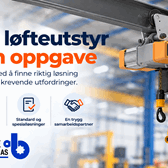 Vi hjelper deg med å finne riktig løsning - fra enkle - til krevende løfteoperasjoner