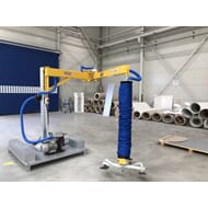 Leddet svingkran med integrert vakuumforsyning