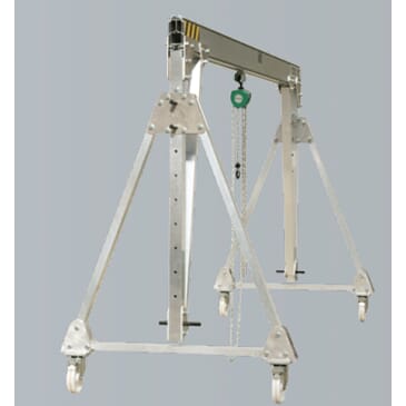 Portalkran aluminium flyttbar med last